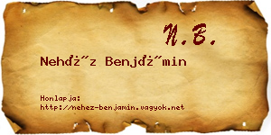Nehéz Benjámin névjegykártya